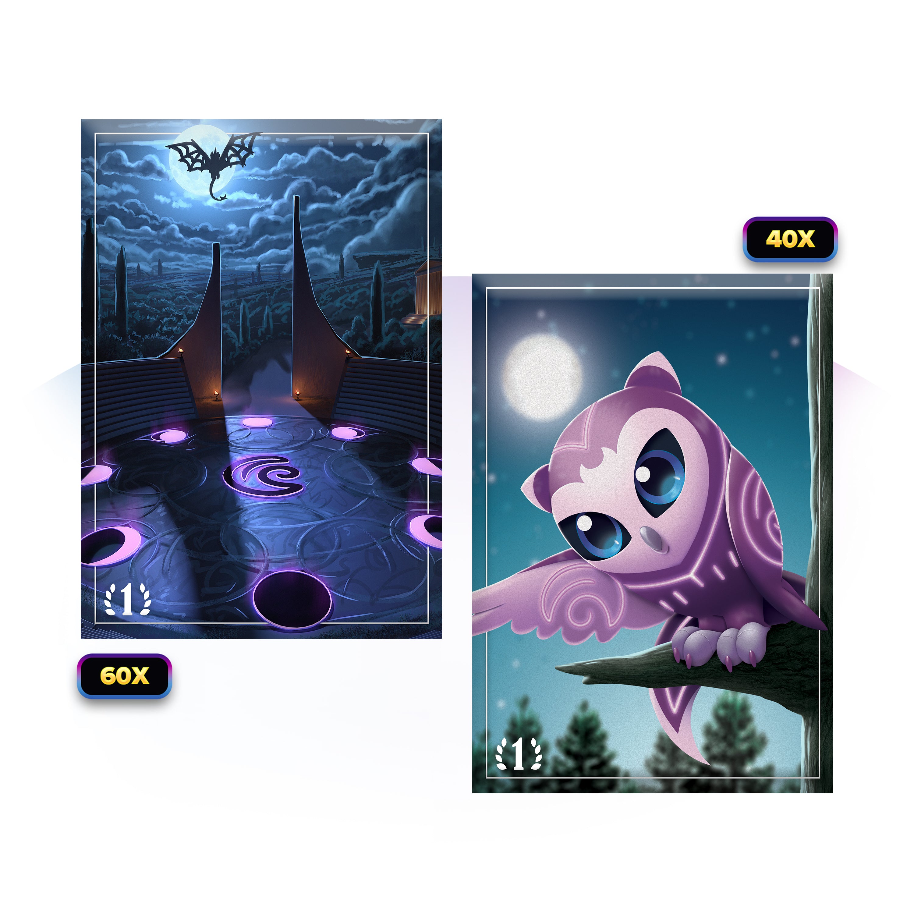 Moonrise Temple of the Moon Card Sleeves